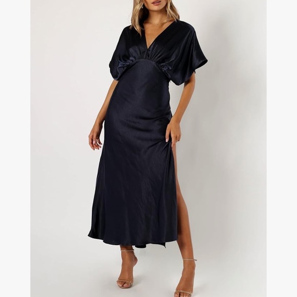 Petal & Pup Elegant Navy Maxi Dress - Picture 2 of 5
